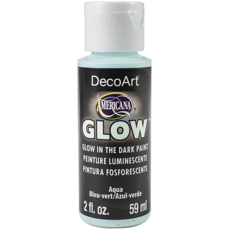 DecoArt Americana Glow In The Dark Paint, 2oz., Aqua