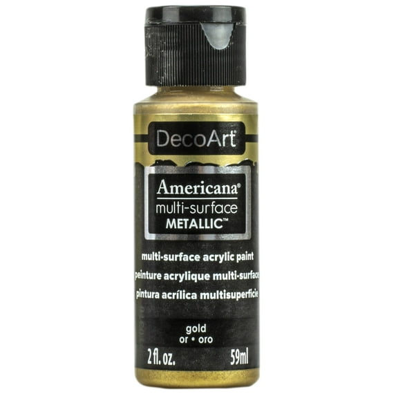 DecoArt a Multi-Surface Acrylic Color, 2 oz., Metallic Gold