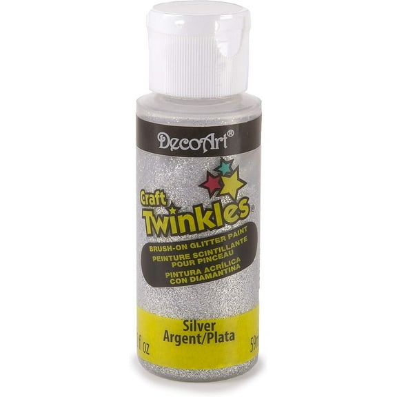 DecoArt Craft Twinkles Glitter Paint 2oz-Silver