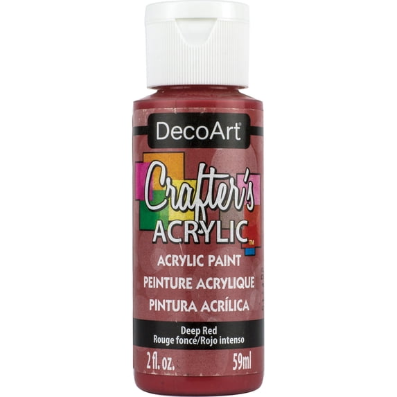 DecoArt Crafter's Acrylic All-Purpose Paint 2oz-Deep Red