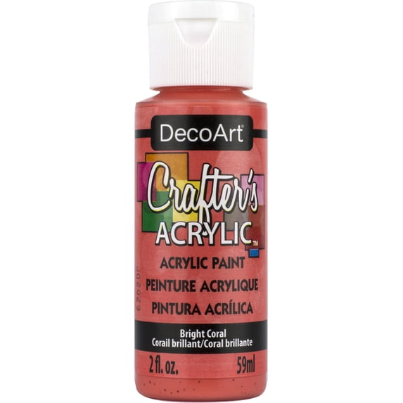 DecoArt Crafter's Acrylic Paint, 2 oz., Bright Coral