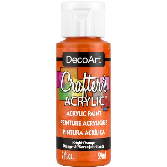 DecoArt Crafter's Acrylic Paint, 2 oz., Bright Orange