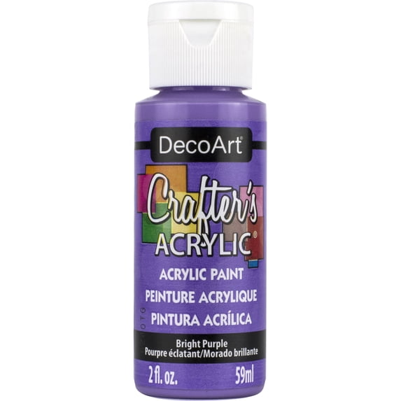 DecoArt Crafter's Acrylic Paint, 2 oz., Bright Purple