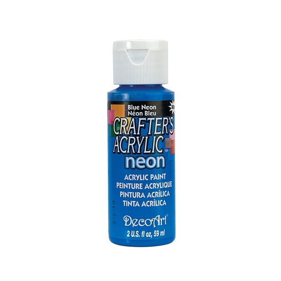 DecoArt Crafter's Acrylic Paint, 2 oz., Neon Blue