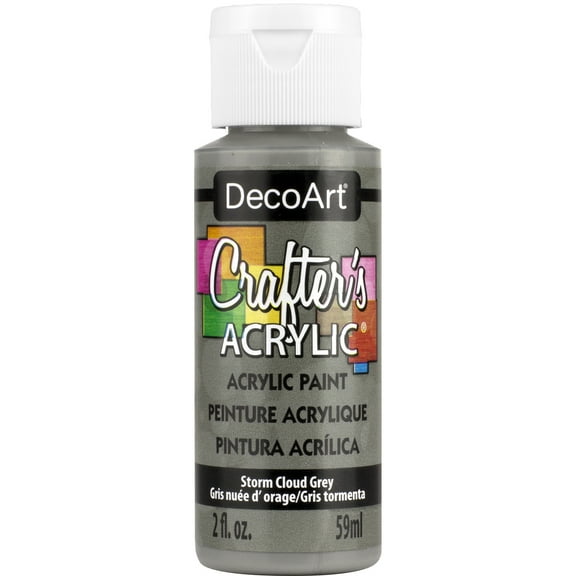 DecoArt Crafter's Acrylic Paint, 2 oz., Storm Cloud Gray