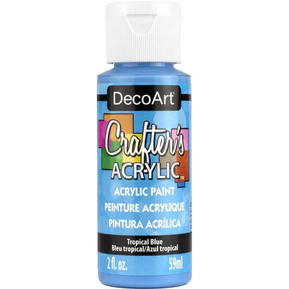 DecoArt Crafter's Acrylic Paint, 2 oz., Tropical Blue