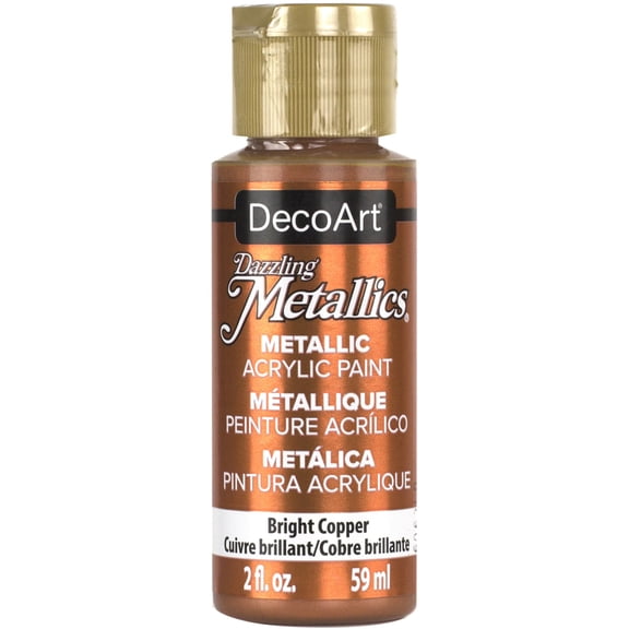 DecoArt Dazzling Metallics Acrylic Color, 2 oz., Bright Copper