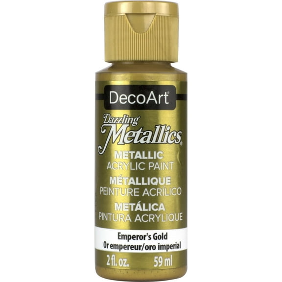 DecoArt Dazzling Metallics Acrylic Color, 2 oz., Emperor's Gold