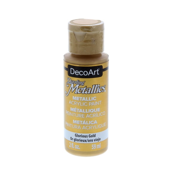 DecoArt Dazzling Metallics Acrylic Color, 2 oz., Glorious Gold