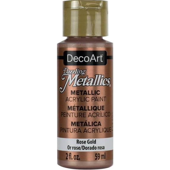 DecoArt Dazzling Metallics Acrylic Color, 2 oz., Rose Gold