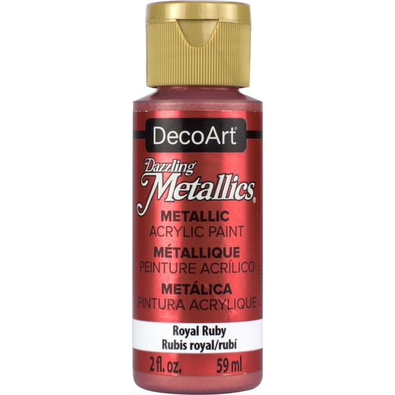 DecoArt Dazzling Metallics Acrylic Color, 2 oz., Royal Ruby