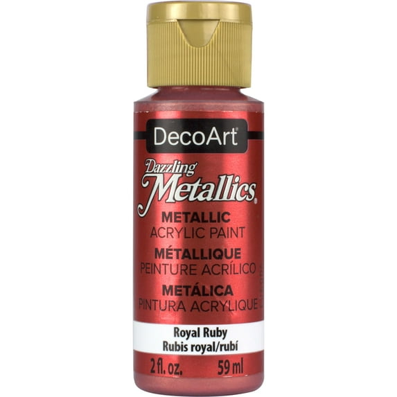 DecoArt Dazzling Metallics Acrylic Color, 2 oz., Royal Ruby