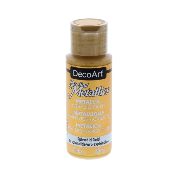 DecoArt Dazzling Metallics Acrylic Paint, 2 oz., Splendid Gold