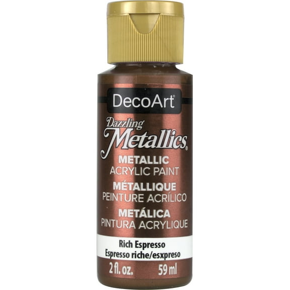 DecoArt Dazzling Metallics Acrylic Paint 2 oz Rich Espresso