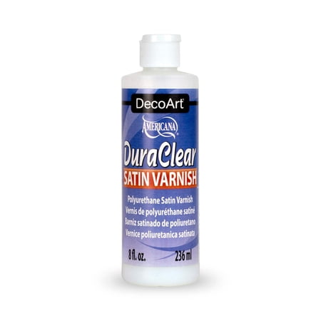 DecoArt DuraClear Satin Varnish, 8 fl oz, Clear Acrylic Sealer for Art, Crafts & Décor