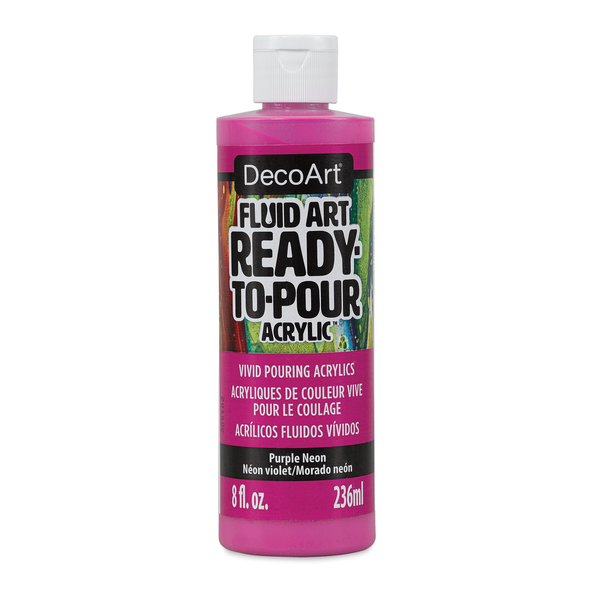 DecoArt Fluid Art – Vernice Acrilica Pronta All'Uso Per Pouring E Tecniche Fluide – Colore: Perla Metallizzata – Flacone Da 236 Ml (8 Oz) - 2