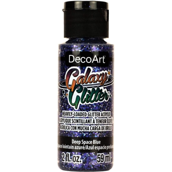 DecoArt Galaxy Glitter Paint - Deep Space Blue, 2 oz