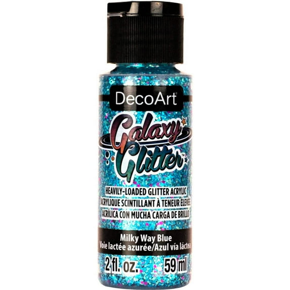 DecoArt Galaxy Glitter Acrylic Paint 2oz-Milky Way - Blue