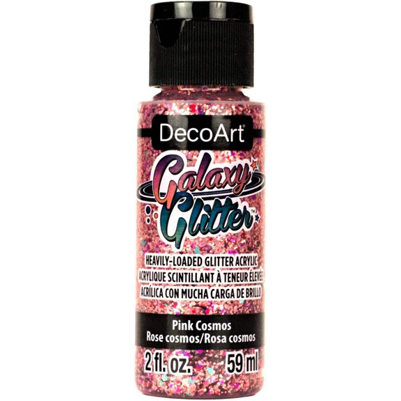 DecoArt Galaxy Glitter Paint - Pink Cosmos, 2 oz