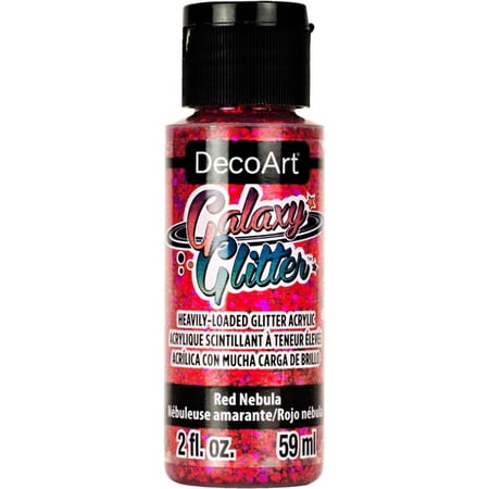 DecoArt Galaxy Glitter Paint - Red Nebula, 2 oz