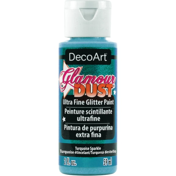 DecoArt Glamour Dust Glitter Paint 2oz-Turquoise Sparkle