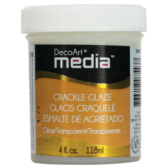 DecoArt Media One Step Crackle Glaze, 4 oz., Clear
