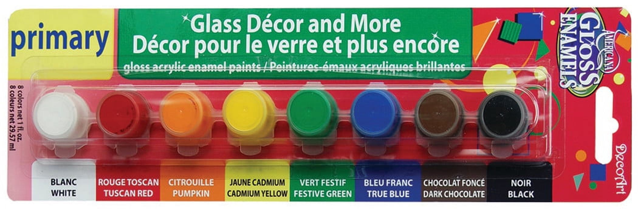 DecoArt Paint Pot Set, Gloss Enamels Acrylic Paint, 8Color Set