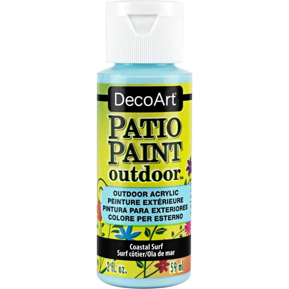 DecoArt Patio Paint Outdoor Acrylic, Coastal Surf – Weather-Resistant Craft Paint, 2 oz