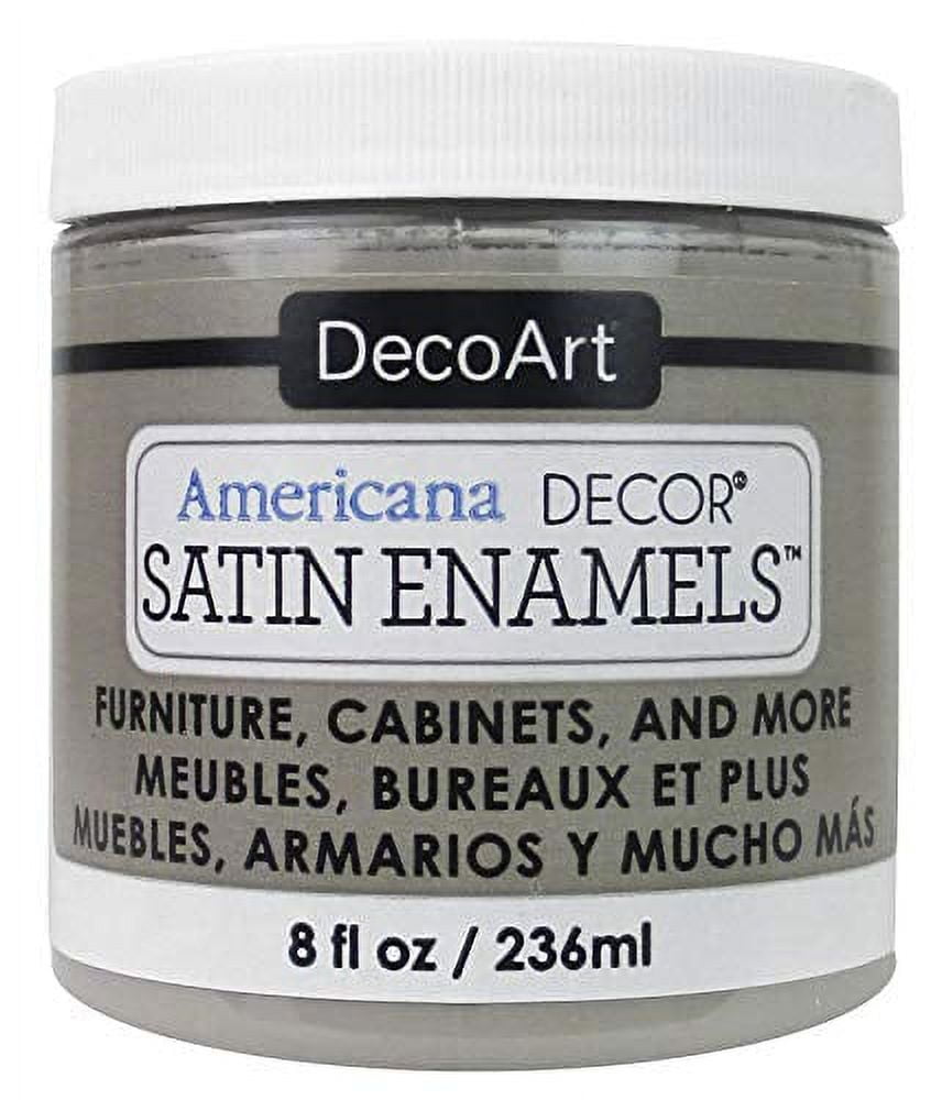 DecoArt Americana Satin Enamels Acrylic Paint, 8 fl. oz. Jar, Grey