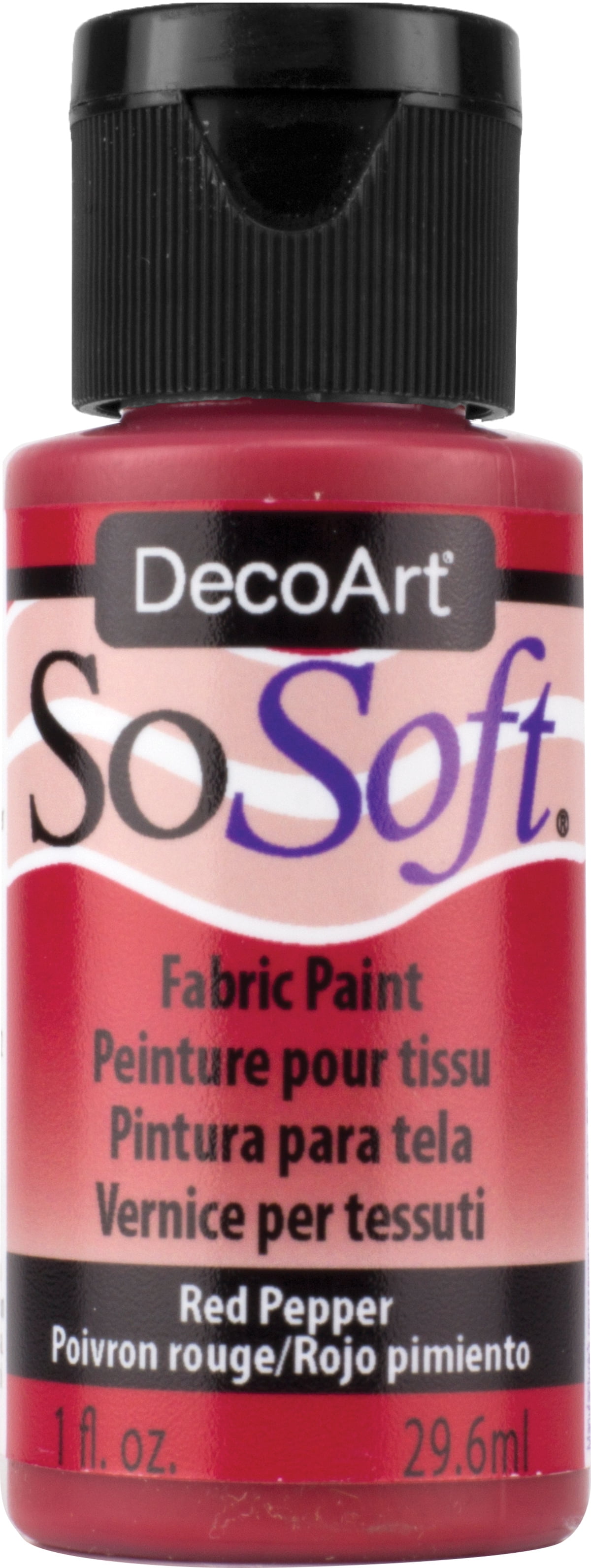 DecoArt SoSoft Fabric Acrylic Paint 1oz-Red Pepper 