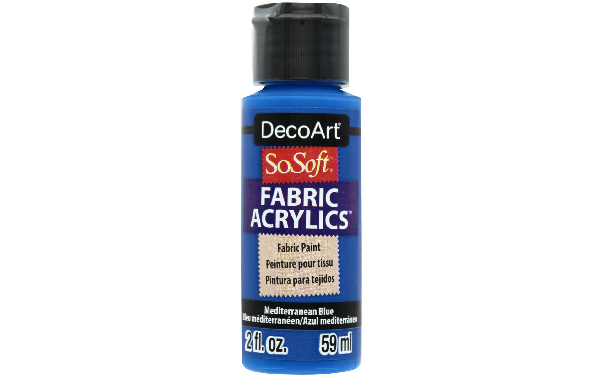 DecoArt SoSoft Fabric Acrylic Paint 2ozMediterranean Blue