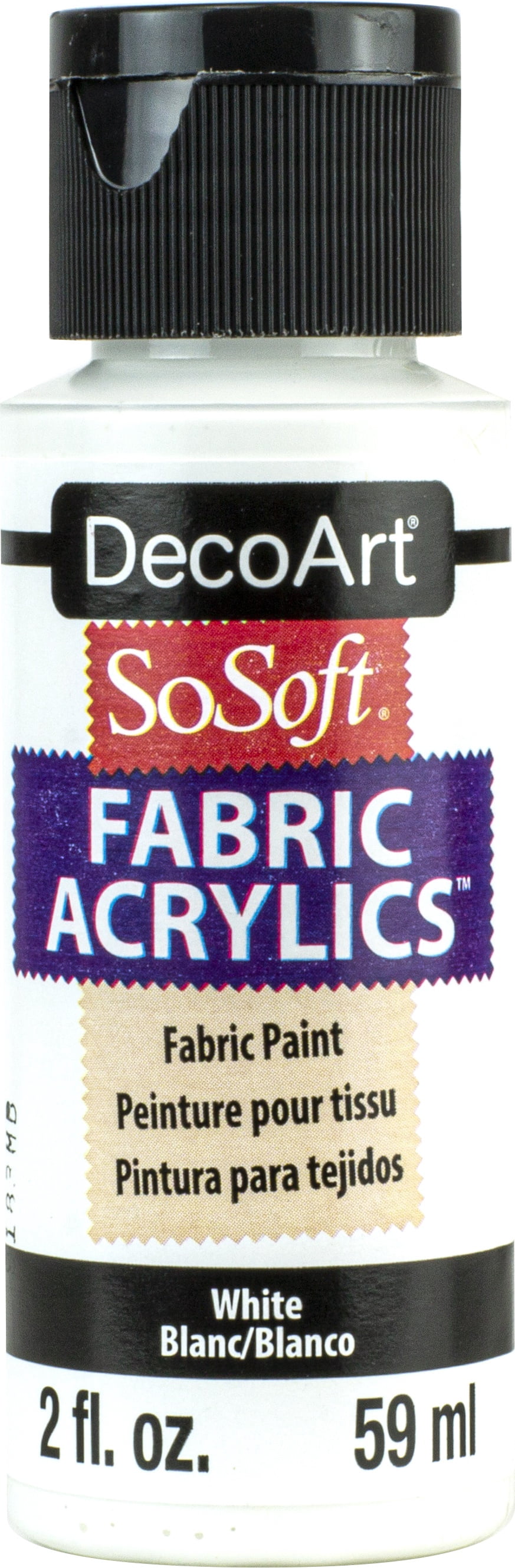 DecoArt SoSoft Fabric Acrylic Paint 2ozWhite