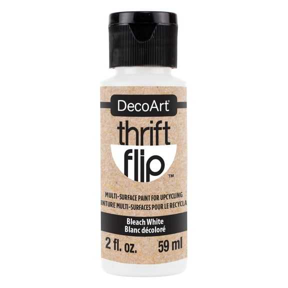 DecoArt Thrift Flip Multi-Surface Paint - Bleach White, 2 oz