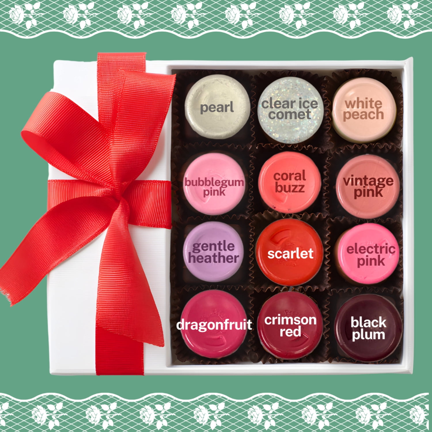 DecoArt Valentine & Galentine12-Piece Acrylic Paint Set, 2 fl oz Bottles