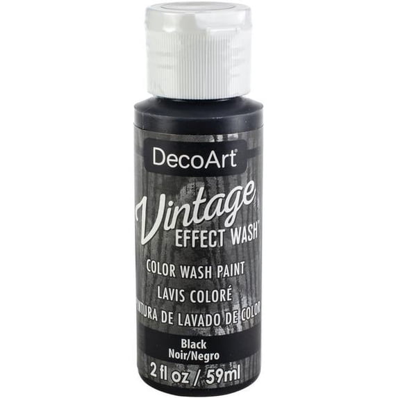 DecoArt Vintage Effect Wash Paint 2oz-Black