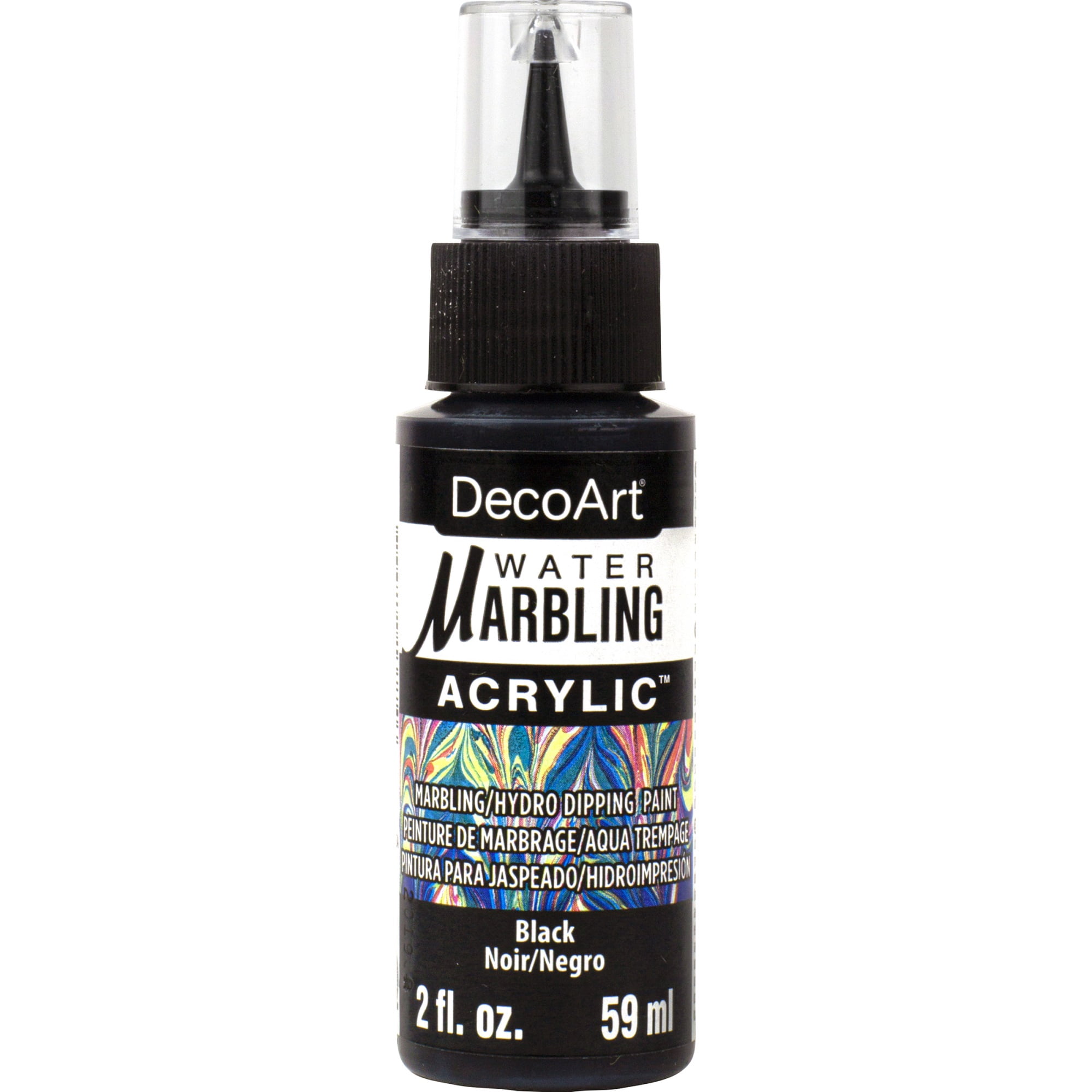DecoArt Water Marbling Acrylic Paint Black, 2 oz