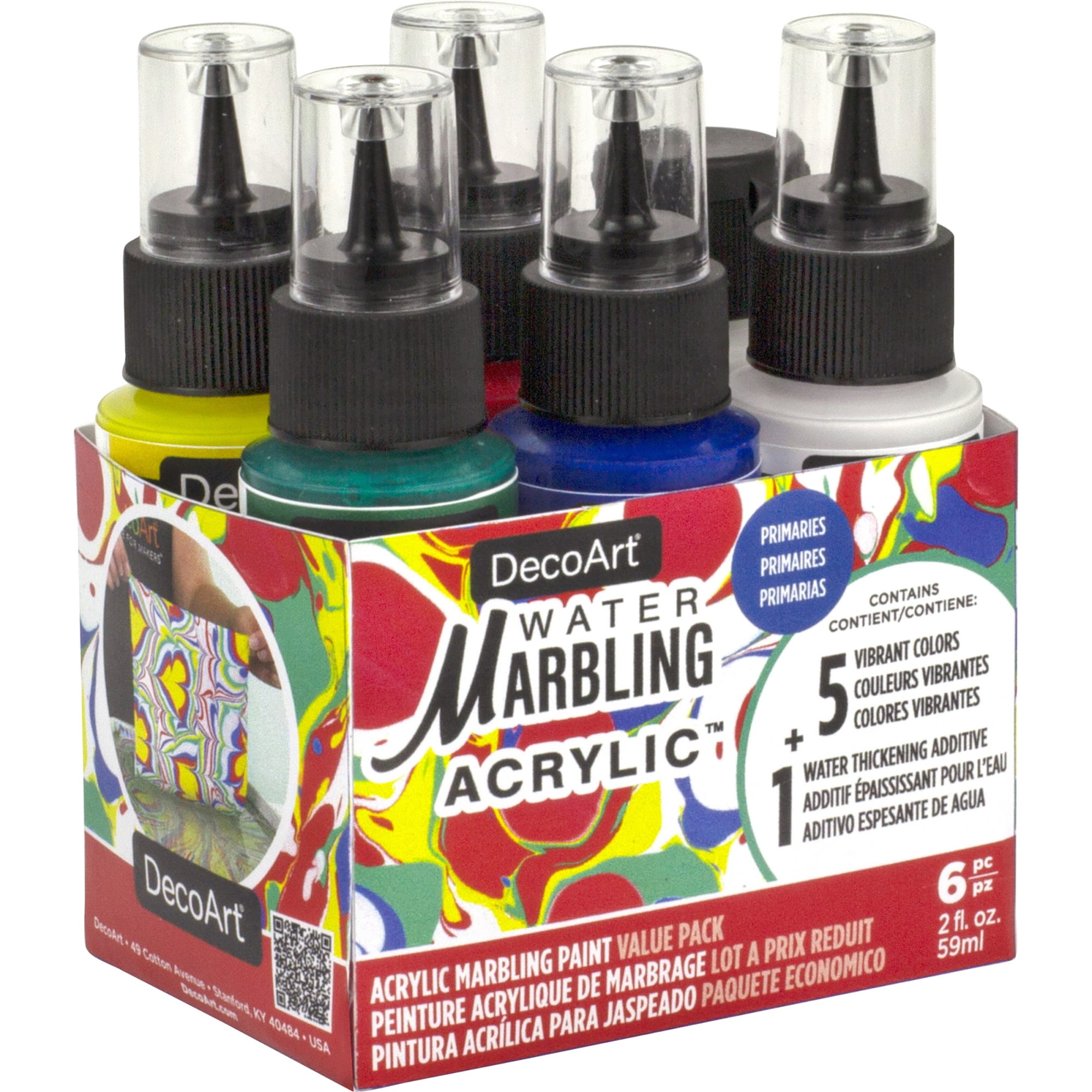 DecoArt® Primaries Water Marbling Acrylic™ Paint Set