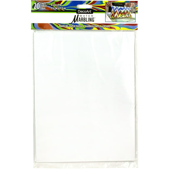 DecoArt Water Marbling Paper, 8.5" x 11", 20 Shts./Pkg.