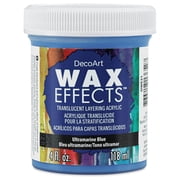 DecoArt Wax Effects Acrylic Paint - Ultramarine Blue, 4 oz Jar
