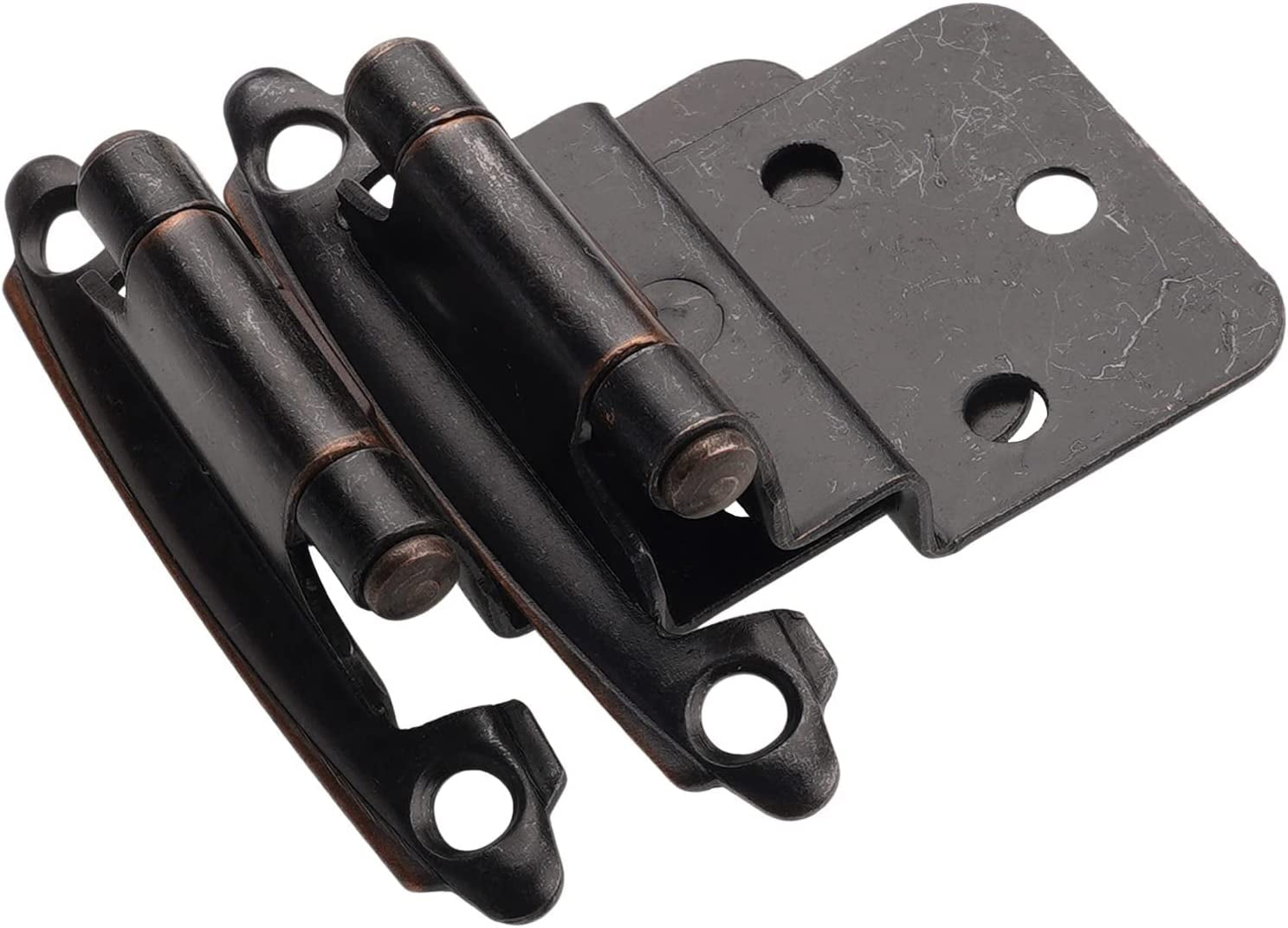 DecoBasics 3/8" Inset Cabinet Hinges Black (25 Pair -50 Pcs) Offset