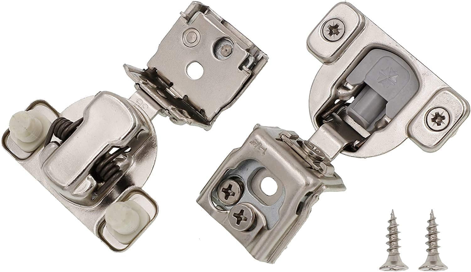 10 Pack Overlay Soft Close Face Frame 105° Compact Cabinet Hinge Handware 1-3/8