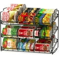 DecoBros Supreme Stackable Can Rack Organizer, Black