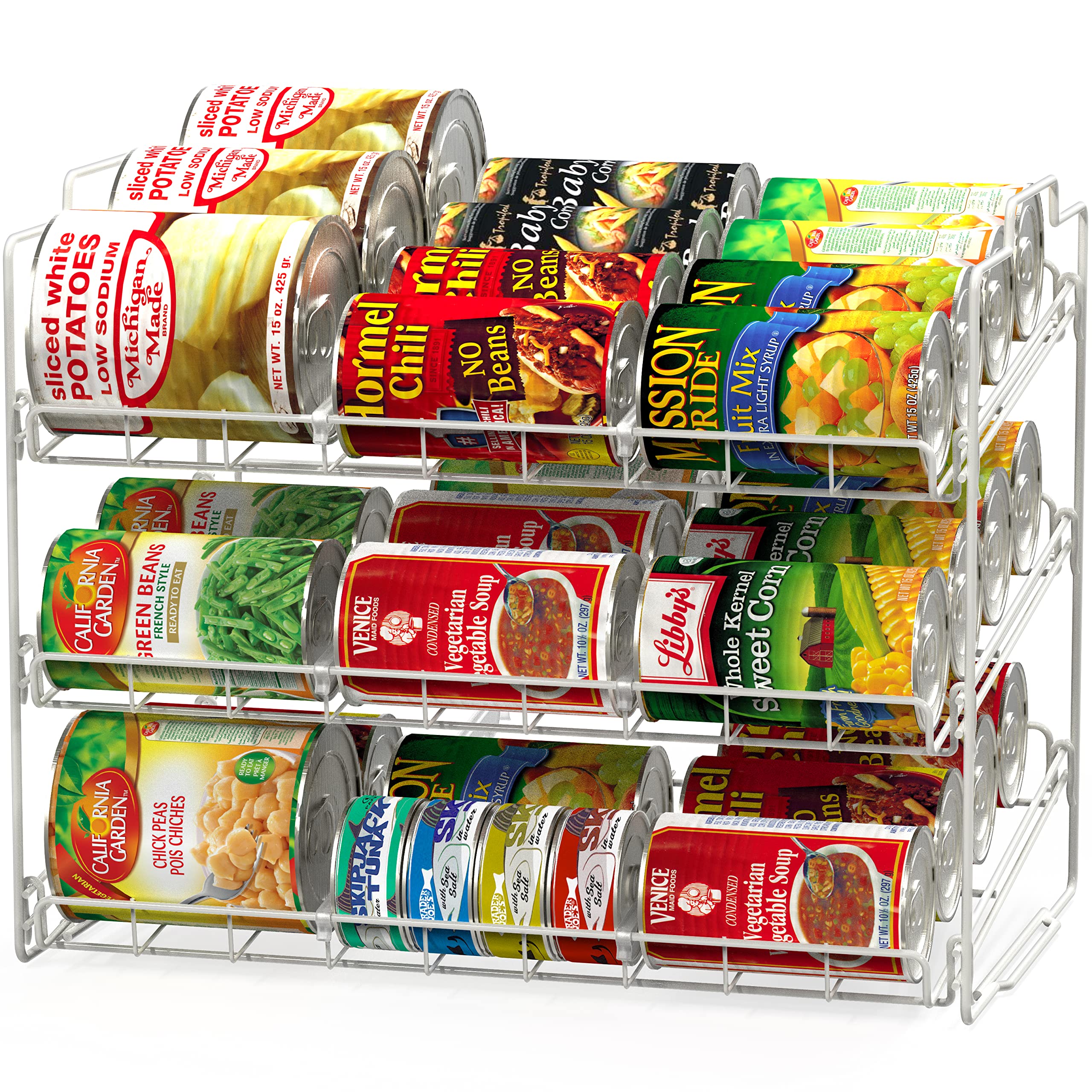Simplehouseware Stackable Can Rack Organizer, Chrome