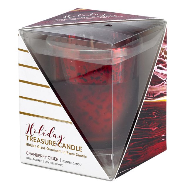 DecoFlair Candle Holiday Treasure Red, Set of 2