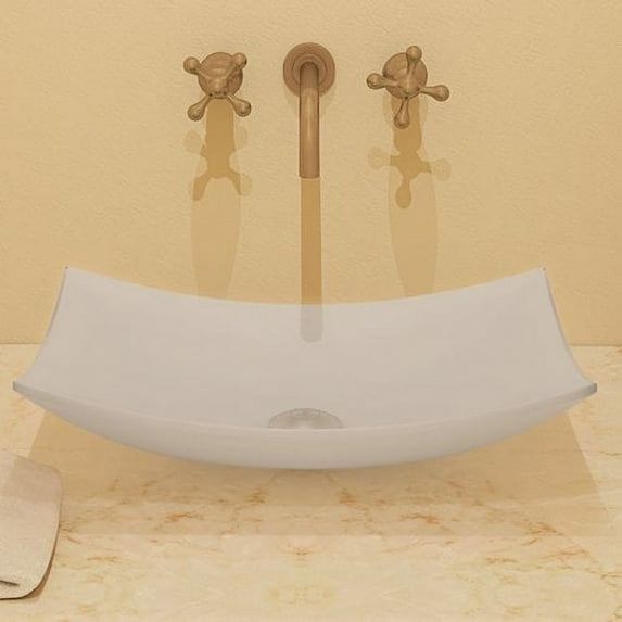 DecoLav Darya Incandescense Plastic Rectangular Vessel Bathroom Sink