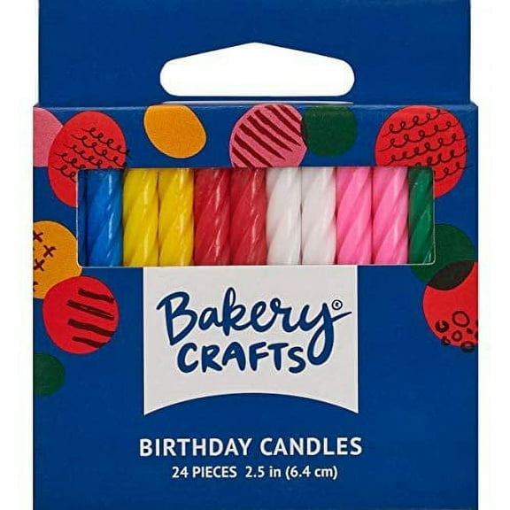 DecoPac Birthday Candles 2-1/2 Inch 24, Multi Grooved