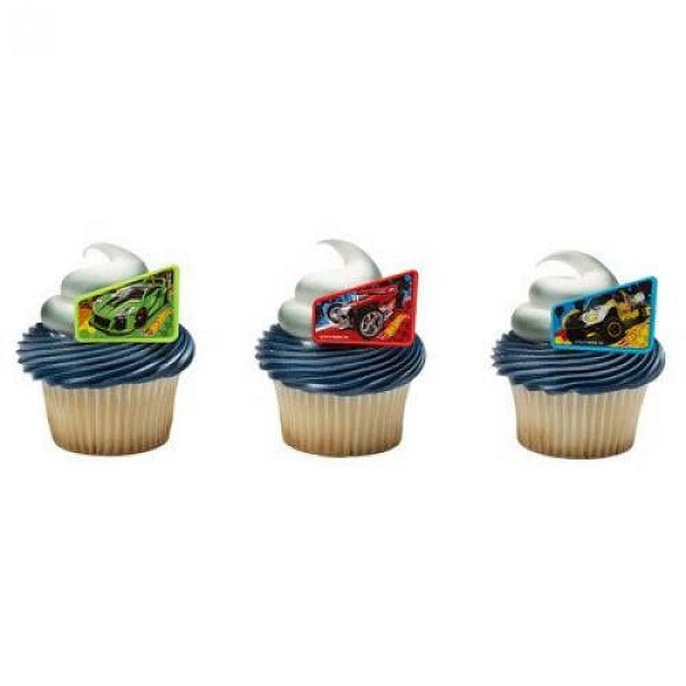 DecoPac Hot Wheels Way 2 Fast Cupcake Rings - 144 pack