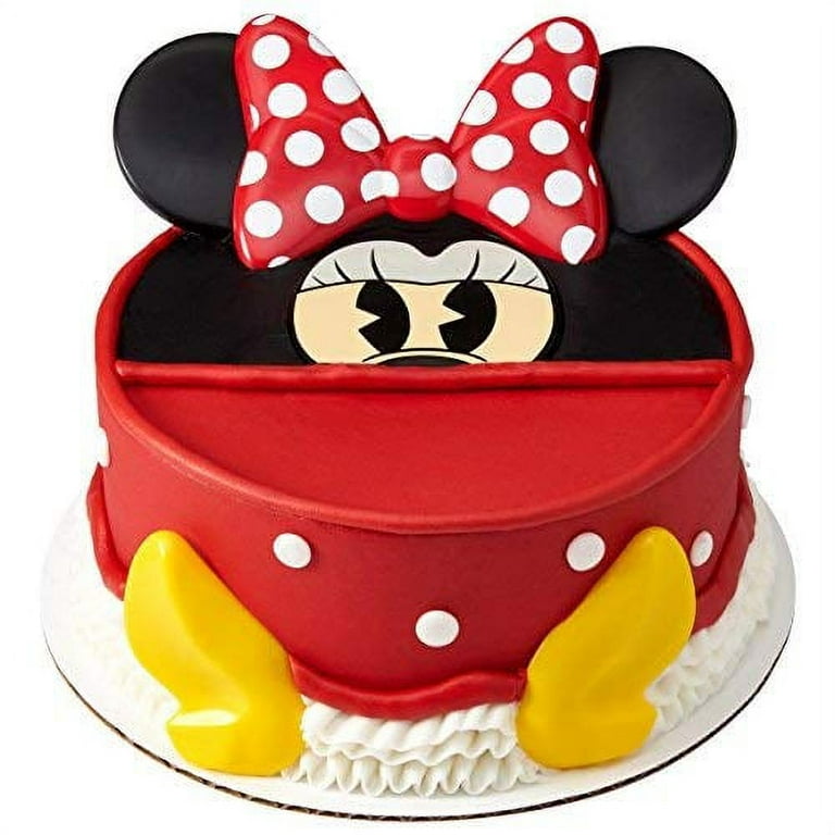 Minnie Mouse Birthday Cake Topper, Red Bow