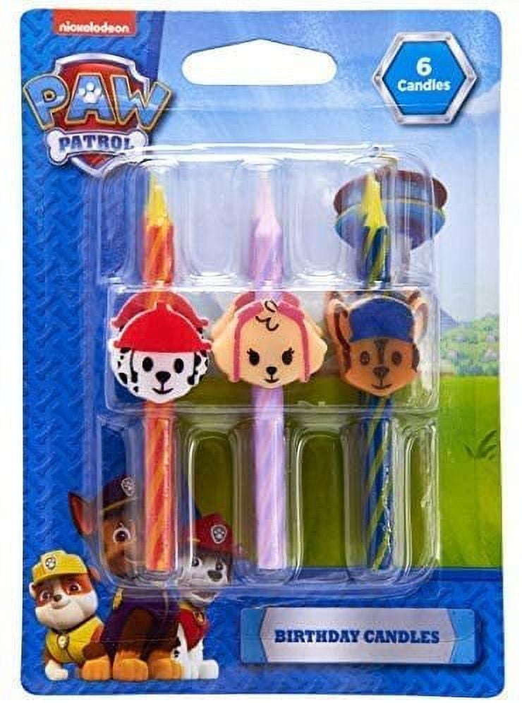 DecoPac Paw Patrol Collection Birthday Candles, Wax, Multi-Color, 6 Count