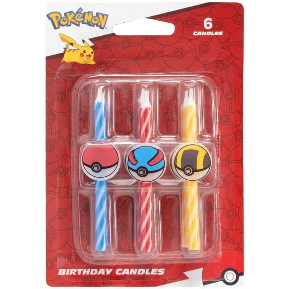 DecoPac Pokemon Icon Birthday Candles, 6 Count